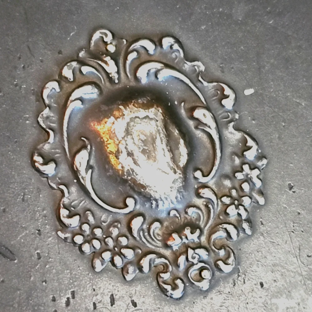 Victorian Art Nouveau Beveled Hand Mirror